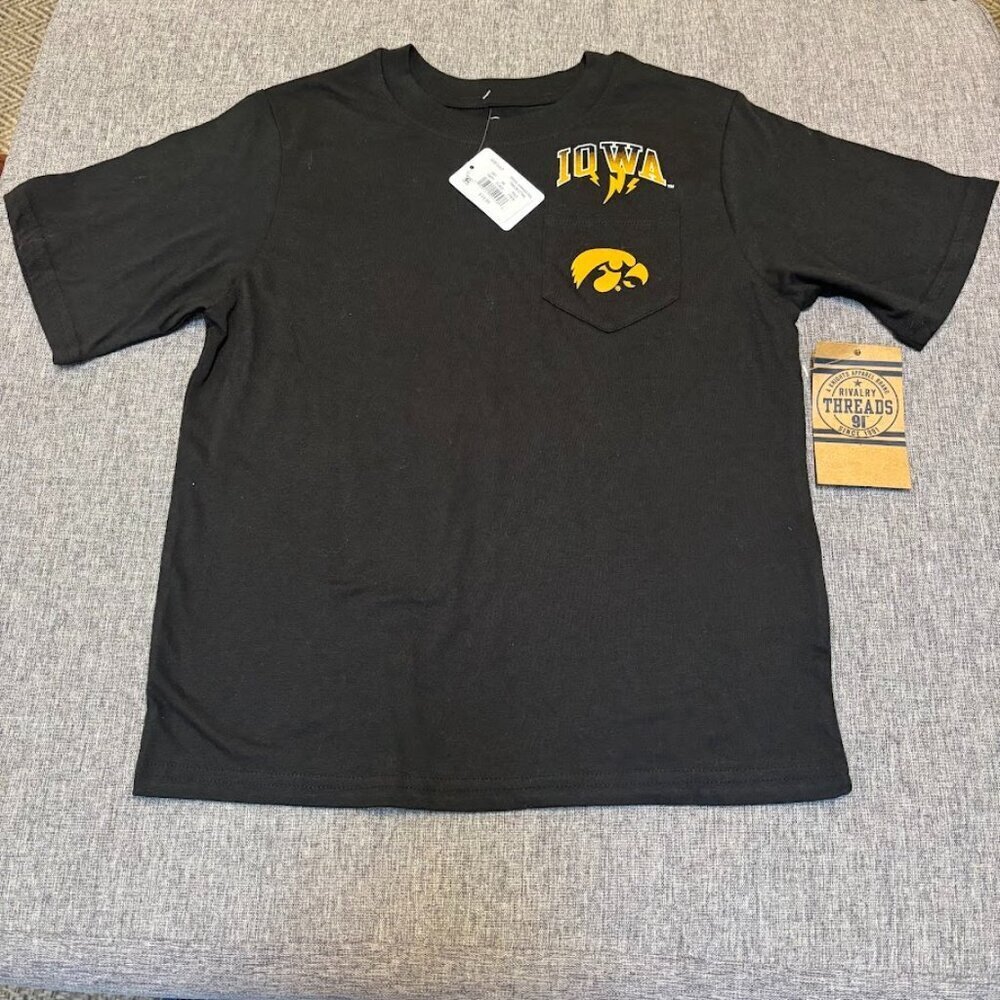 NCAA Licensed Youth Iowa Hawkeyes Tee, Size: Small
